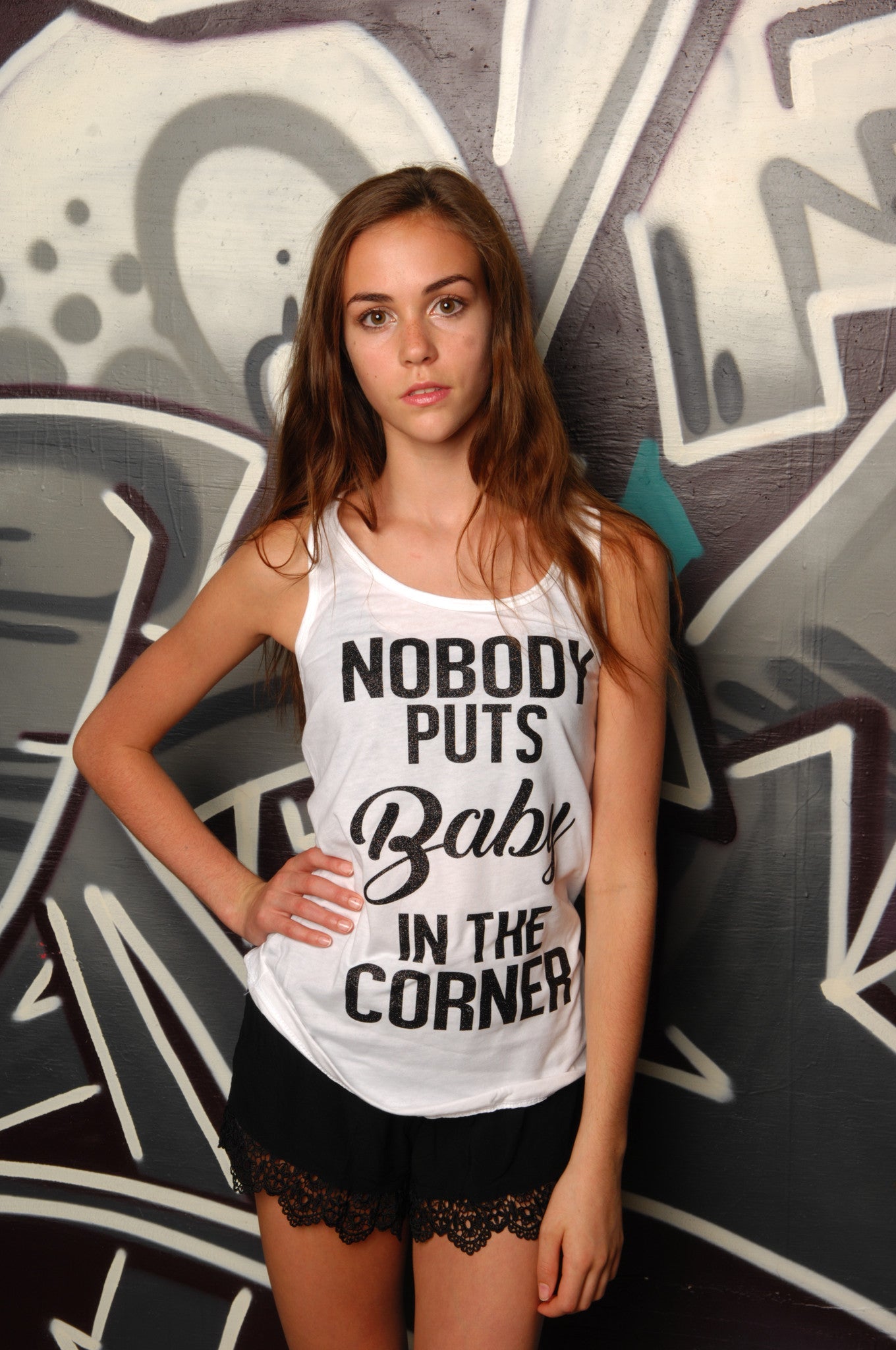 Baby in the Corner Racerback Tank - Simple Stature