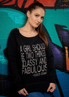 Classy & Fabulous Glitter Slouchy Sweatshirt - Simple Stature