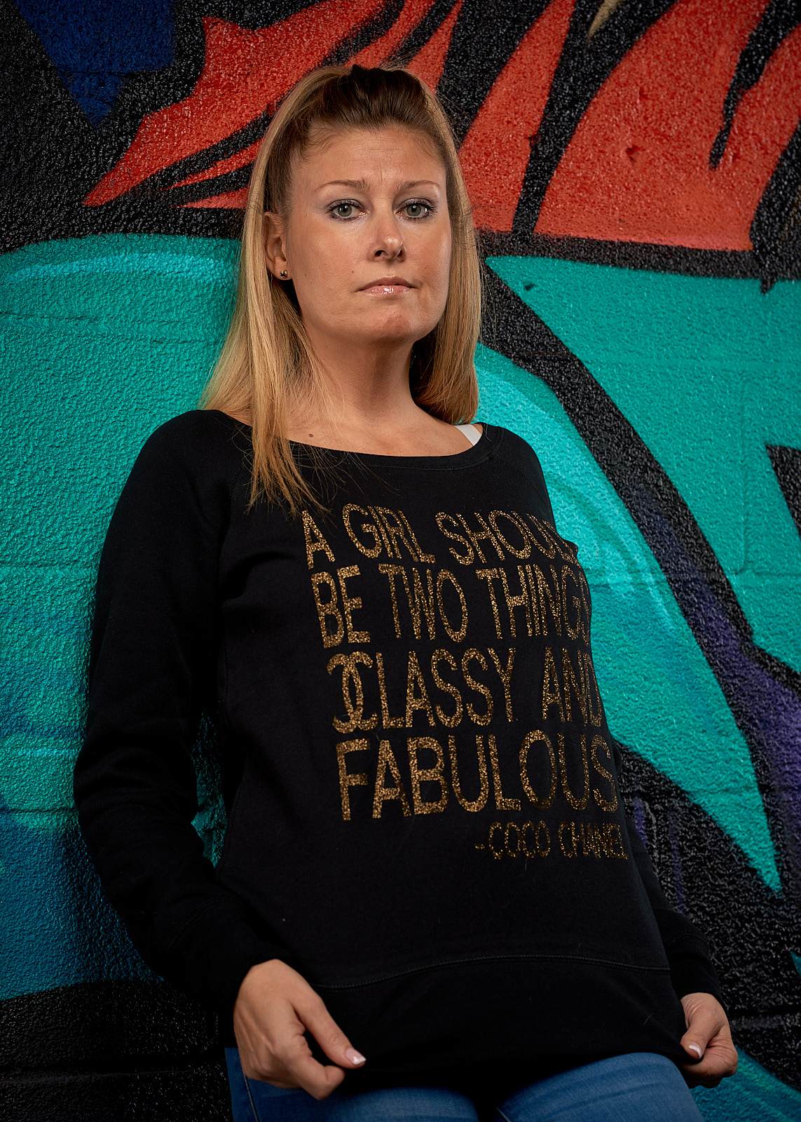 Classy & Fabulous Glitter Slouchy Sweatshirt - Simple Stature