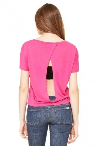 Flowy Open Back Tee - Simple Stature