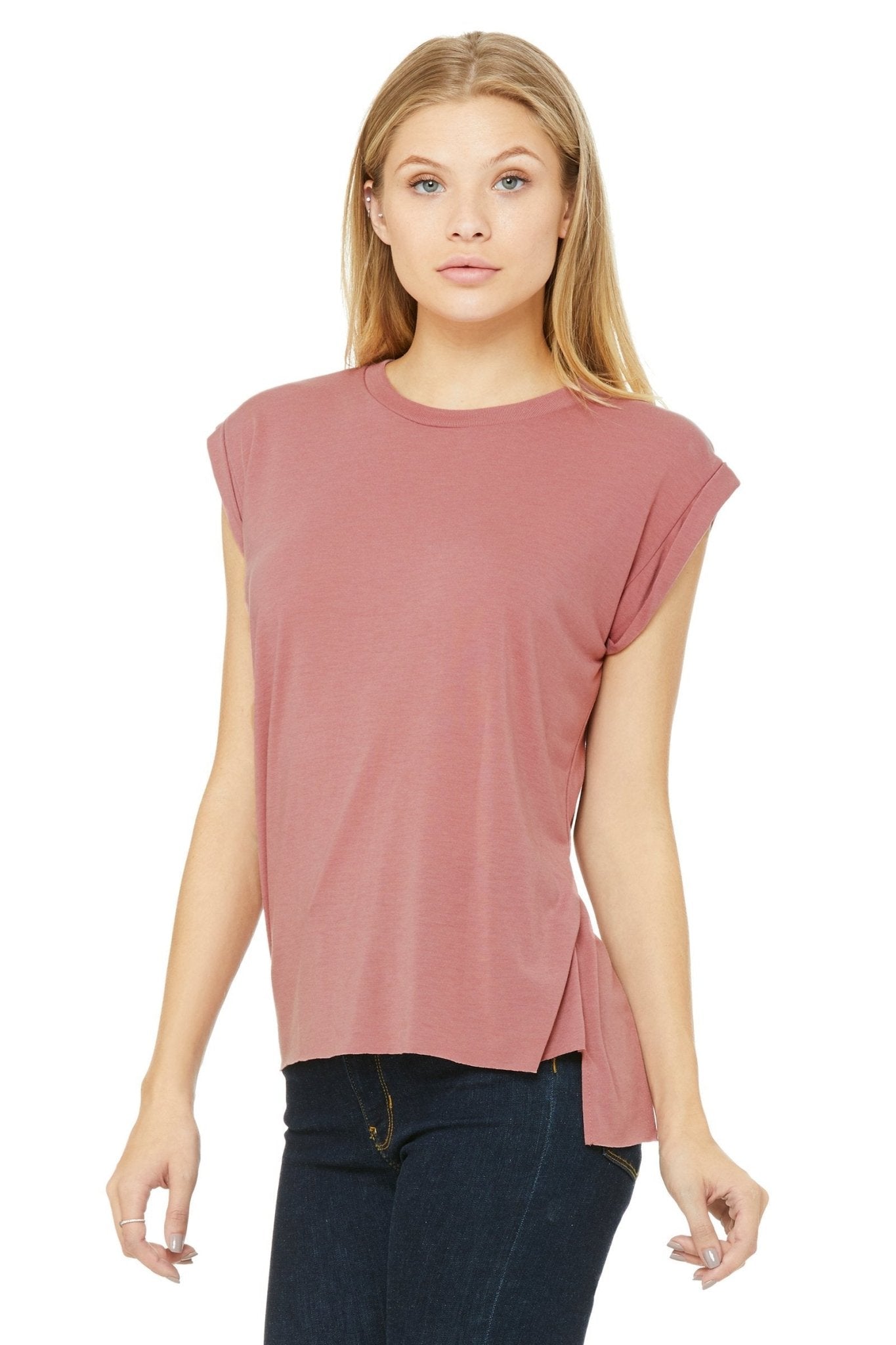 Flowy Rolled Cuff Tee - Simple Stature