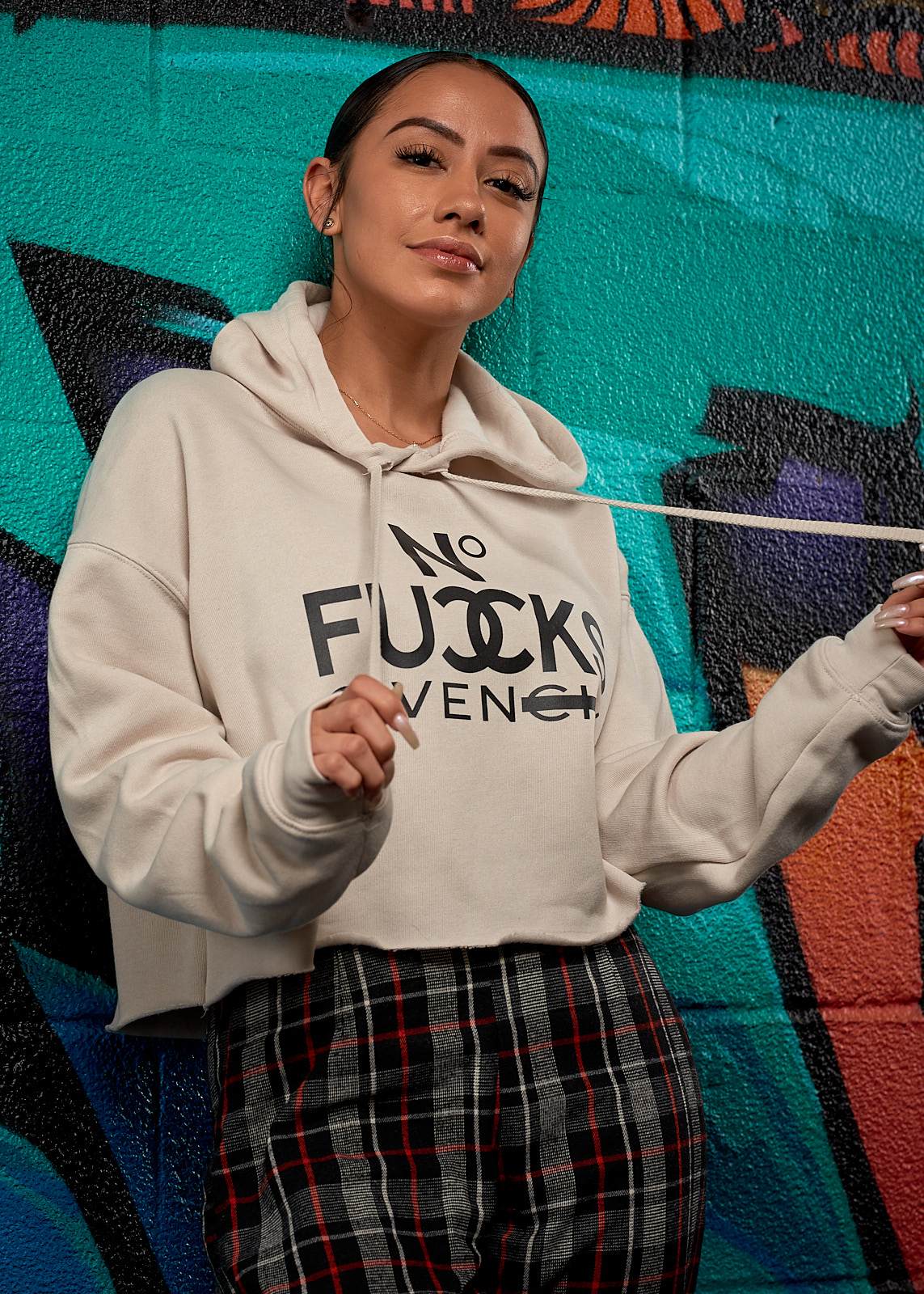 No Fucks Given Cropped Hoodie - Simple Stature