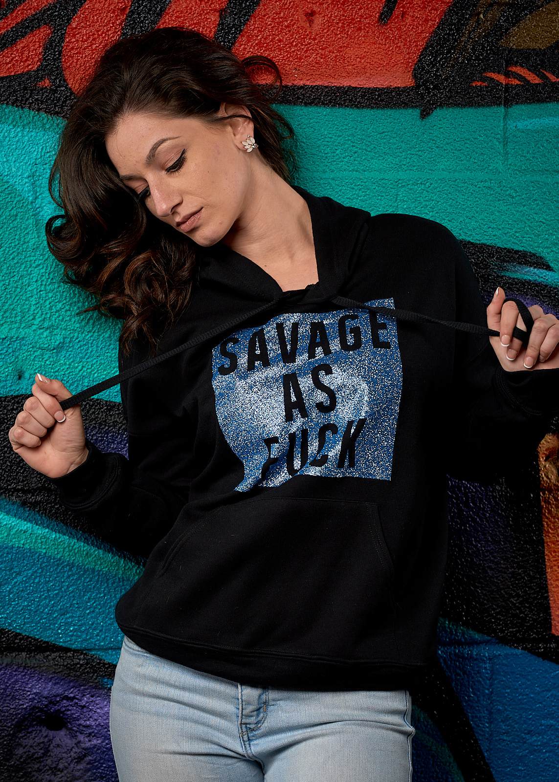 Savage as Fuck Glitter Hoodie - Simple Stature