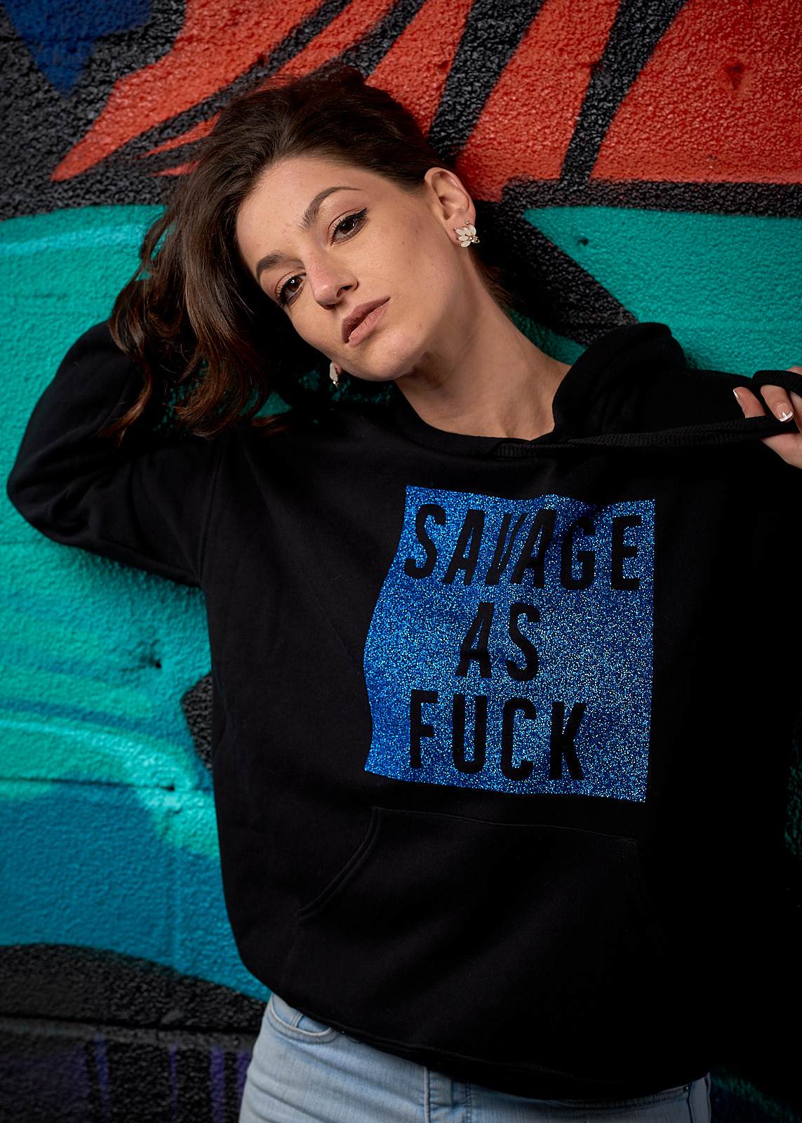 Savage as Fuck Glitter Hoodie - Simple Stature