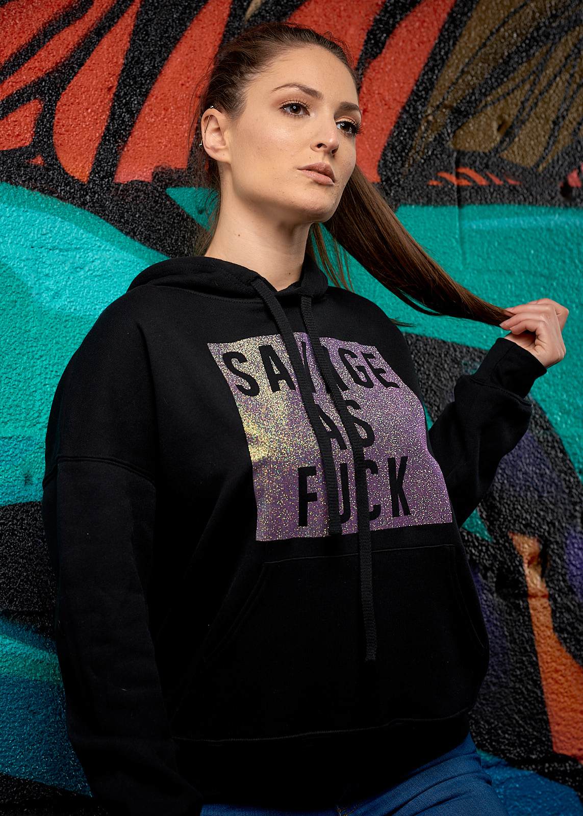 Savage as Fuck Glitter Hoodie - Simple Stature