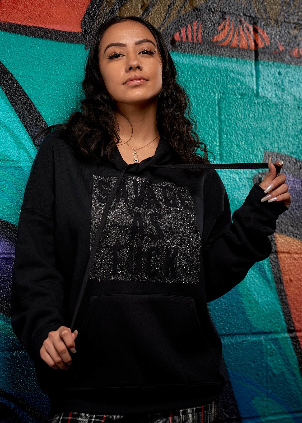 Savage as Fuck Glitter Hoodie - Simple Stature