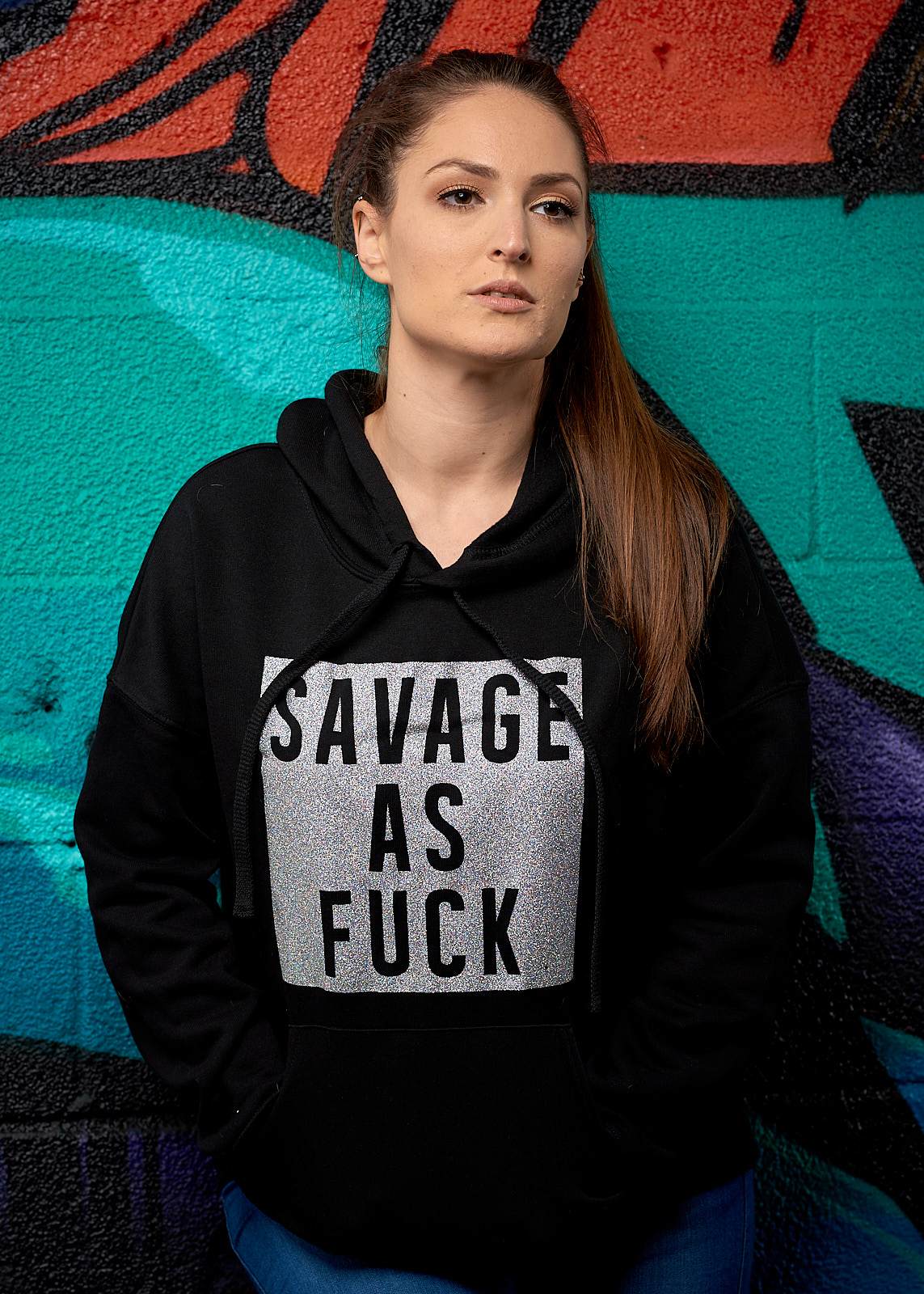 Savage as Fuck Glitter Hoodie - Simple Stature