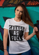 Savage as Fuck Glitter Tee - Simple Stature